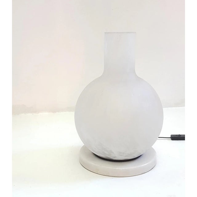 1960s Italian Marble & Glass Table Lamp, 1960s For Sale - Image 5 of 7