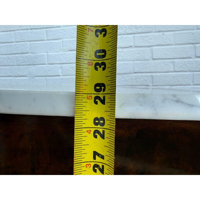 Antique American Rococo Revival Style Flame Mahogany Marble Top Console Table. For Sale - Image 10 of 16