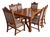 19th Century Antique Oak Dining Set With 6 Chairs Total Includes 2 Armchairs For Sale