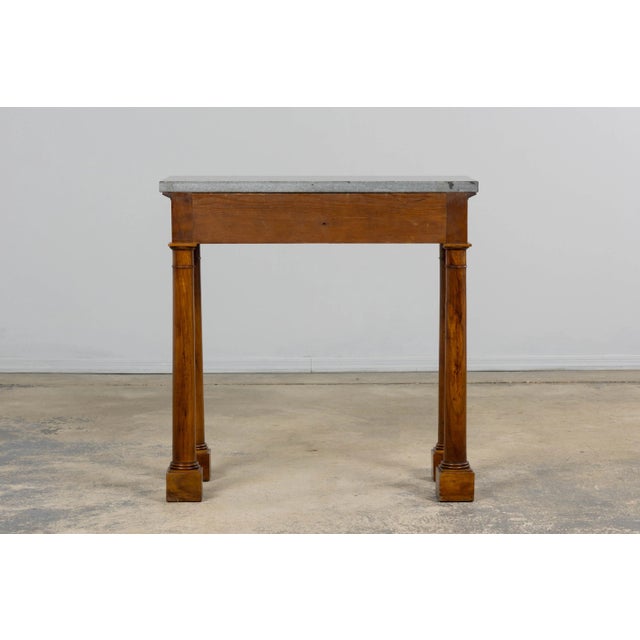 Early 19th Century French Empire Mahogany Console W/ Dark Gray Granite Top For Sale - Image 17 of 17