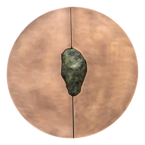 Round Cabinet with Rough Jade Stone by Pierre De Valck