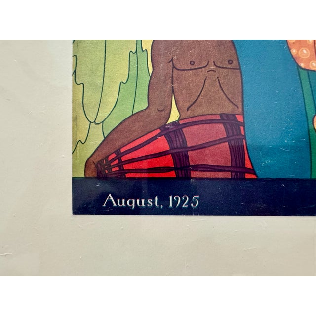 Art Deco 1925 Original Asia Magazine Cover, August, Frank McIntosh, Art Deco, Matted For Sale - Image 3 of 6