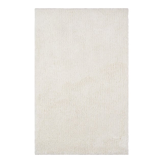 Pasargad Home Modern Ivory Polyester & Cotton Area Rug- 5' 0" X 8' 0" For Sale