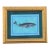 Whale Minimalism Nautical Folk Art Gray Blue Original Oil Painting by Cleo Plowden For Sale