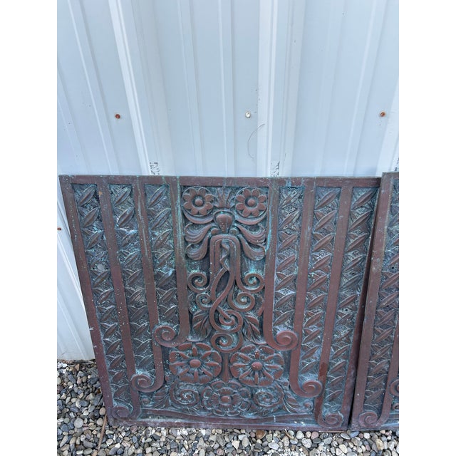 These Solid Bronze Architectural Panels salvaged by renowned Landscape Architect Christian Busk 35 years ago during a...