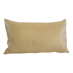 Decorative Luxurious Lumbar Throw Pillow in Champagne Gold Shimmer