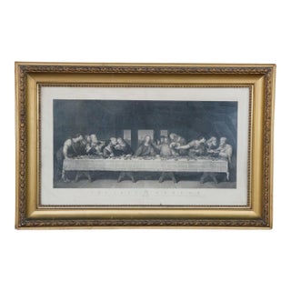 Antique Archibald L. Dick Leonardo Da Vinci Last Supper Engraving 49" For Sale