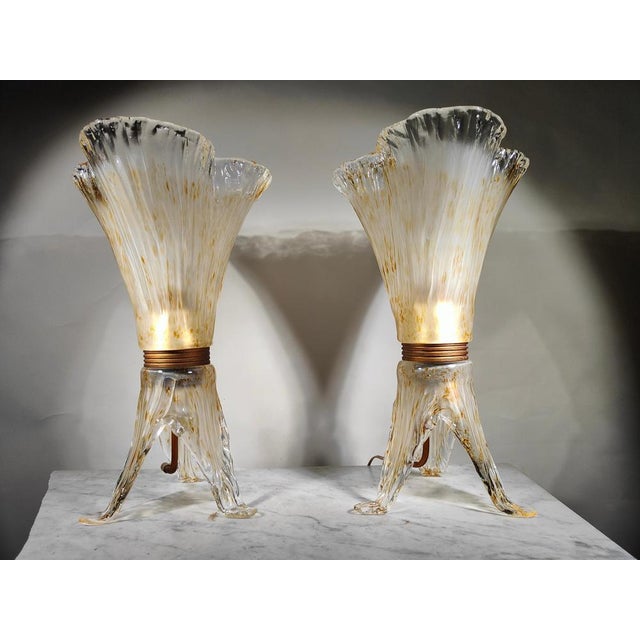 Murano Glass Table Lamps, 1970s, Set of 2 For Sale - Image 18 of 18