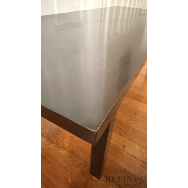 1960s Edward Wormley for Dunbar Laminate Top Coffee Table With Brass Sabots, 48” Mid-Century Modern For Sale - Image 11 of 16