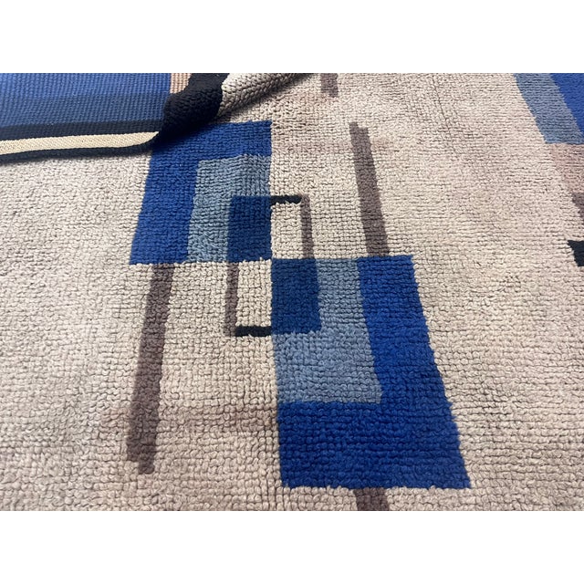 Textile Fine Mid Century French Wool Rug 4'9" X 7'3" For Sale - Image 7 of 8