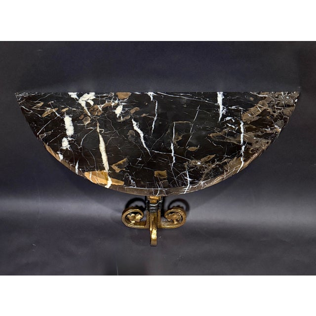 Early 20th Century American Arts & Crafts Bronze and Iron Wall Brackets, Pair For Sale - Image 4 of 11