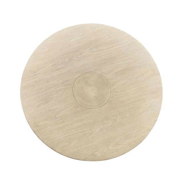 Organic Modern Oak Pedestal Dining Table For Sale - Image 4 of 10