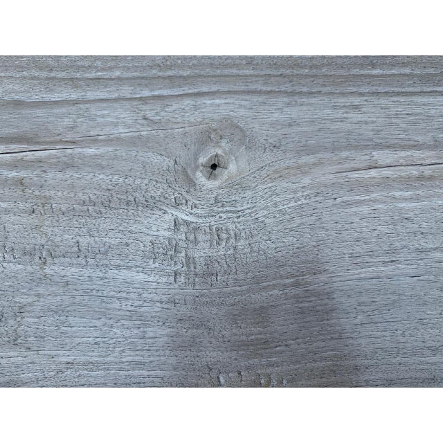 Andrianna Shamaris Impressive Milky Toned Teak Wood Long Bench For Sale - Image 4 of 18