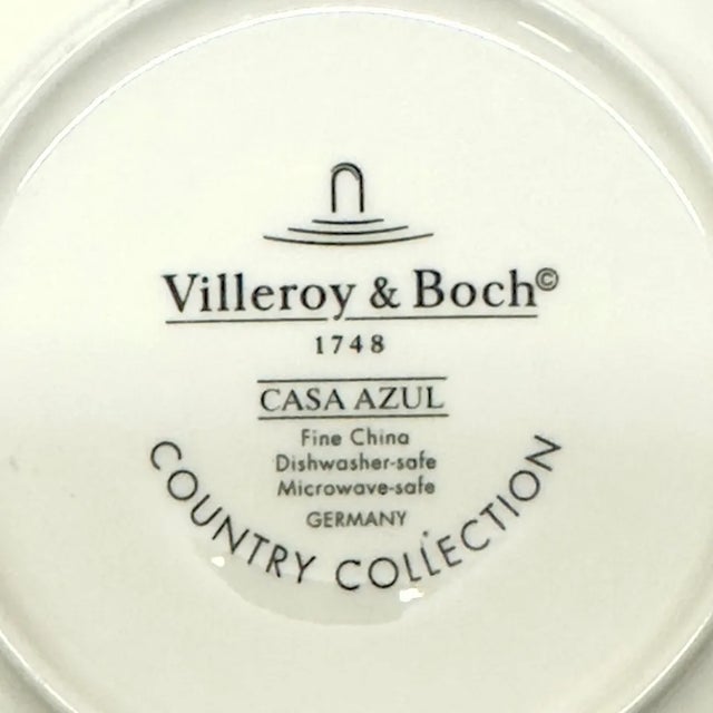 Mid-Century Modern Vintage Blue and White Decorative Wall Plate Curation - Group of 9 For Sale - Image 3 of 12