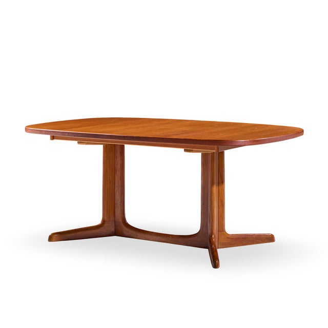 Brown Gudme Møbelfabrik Mid Century Danish Teak Expanding Dining Table With 2 Leaves For Sale - Image 8 of 14