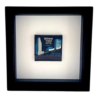 1960s Beekman Tower Hotel N Y Framed Vintage Matchbook For Sale