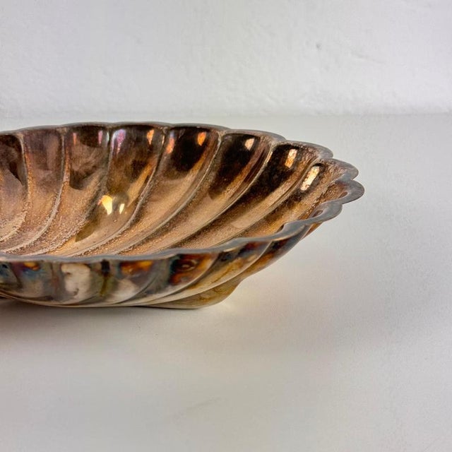 Silver-Plated Shell Centerpiece or Tray attributed to Fleuron-Christofle, France, 1950s For Sale - Image 6 of 15