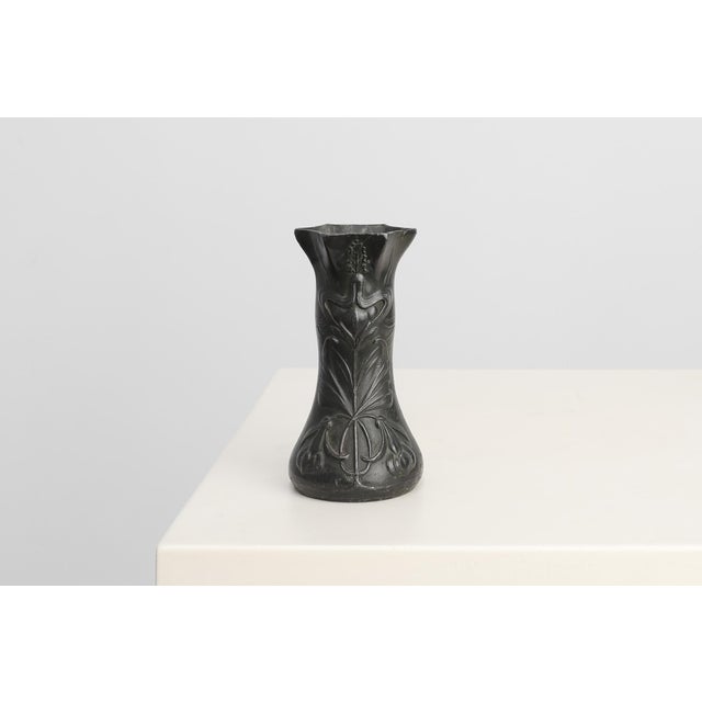 Art Nouveau Pewter Vase attributed to W. Renewerf, the Netherlands, 1900 For Sale - Image 5 of 11