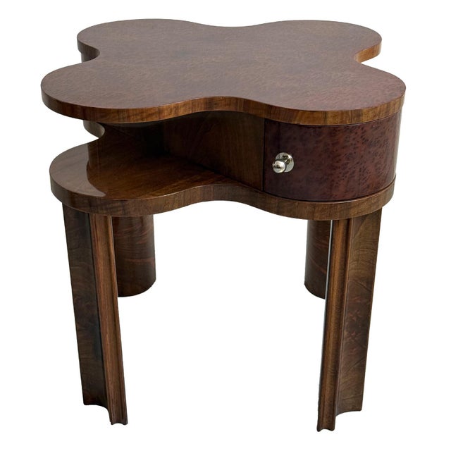 Art-Deco Walnut Coffee Table with Drawers, 1930s For Sale - Image 11 of 11