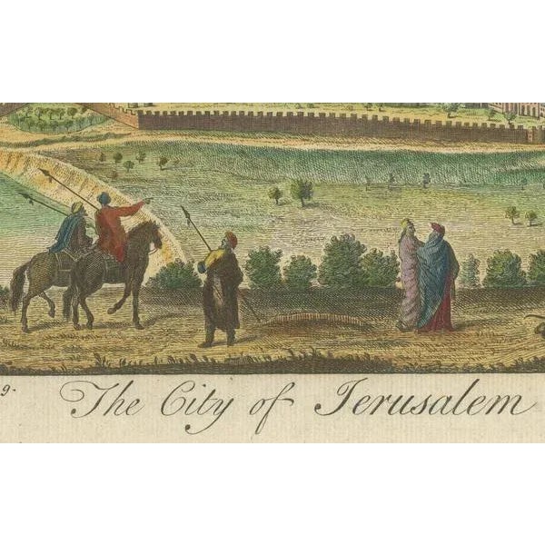 S. Mynde, General View of Jerusalem, 1752, Print For Sale - Image 6 of 8