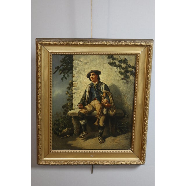 A. Léonard, Untitled, 1800s, Oil on Canvas, Framed, Set of 2 For Sale - Image 6 of 13