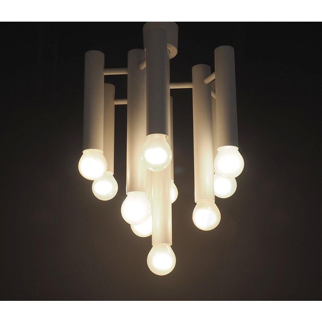 Space Age Ceiling Lamp in White Metal by Temde, 1970s For Sale - Image 6 of 15