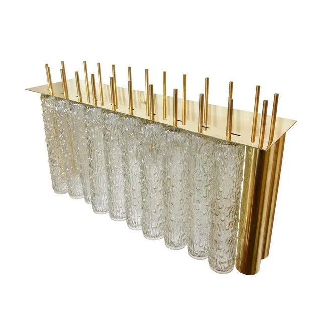 Glass and Brass Tubi Tempio Wall Lights, Set of 2 For Sale - Image 5 of 9