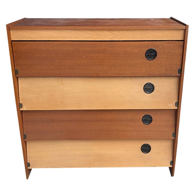 Mid-Century German Brown and Beige Shoe Cabinet, 1950s For Sale