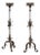 Mid 20th Century French Forged Iron Floor Candlesticks, 5 Ft Tall For Sale