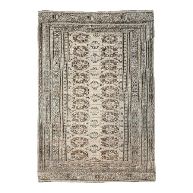 Galerie Shabab Collection Tribal Mid-20th Century Handmade Central Asian Turkoman Accent Rug For Sale