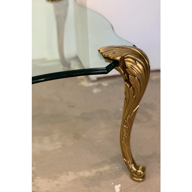 Vintage P E Guerin Brass Glass Coffee Table For Sale In Phoenix - Image 6 of 9
