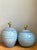 Vintage Blue Glazed Ceramic Table Lamps - Set of 2 For Sale - Image 14 of 18