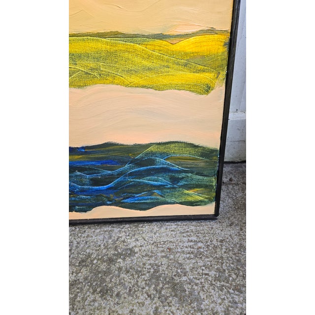 Early 21st Century Primitive Futurism "Celestial Sunflowers" Oil Painting by Artist John Carnright For Sale - Image 5 of 11