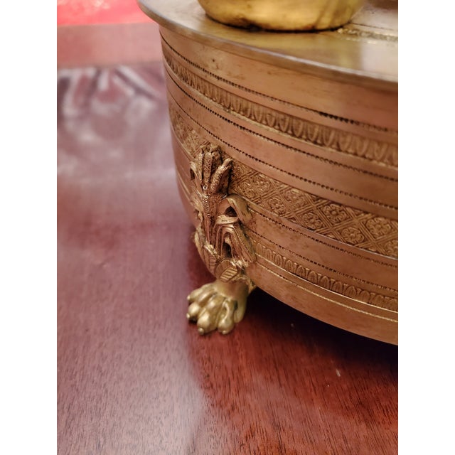 Antique French Empire Napoleon Crystal Bronze Massive Centerpiece For Sale - Image 4 of 7