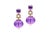 Beyond' Amethyst Bead And Cabochon Earrings with Diamonds in 18K Yellow Gold. Stone Approx Size- 18 mm & 8 mm. Stone...
