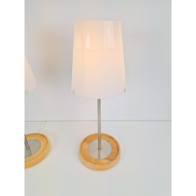 Wood Vintage Basisk Table Lamp in Birch and Glass by Wiebke Braash for Ikea, 2000s, Set of 2 For Sale - Image 7 of 11