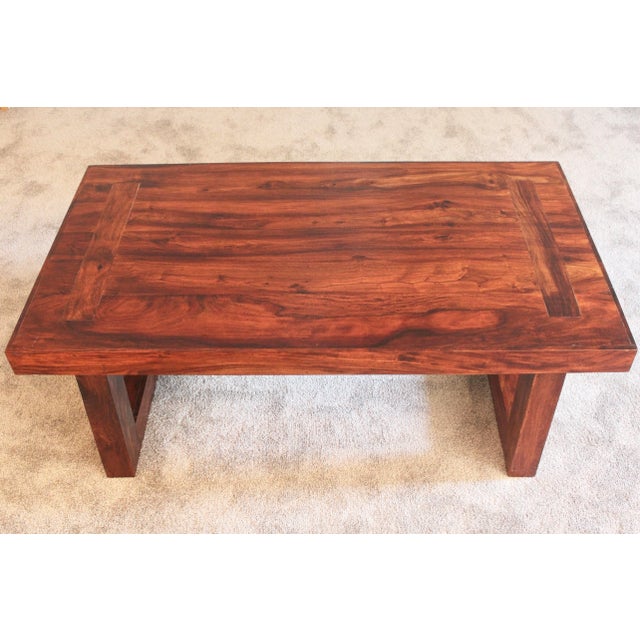 Mid Century Modern Oak Wood Coffee Table For Sale - Image 12 of 13