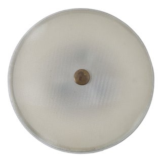 Ceiling Light in Aluminum, Glass, and Brass from Stilnovo, 1950s For Sale