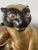 Chinese Pair of Gold Porcelain Bastet Cat Goddesses Protectors of Women Qing Dynasty For Sale - Image 3 of 9