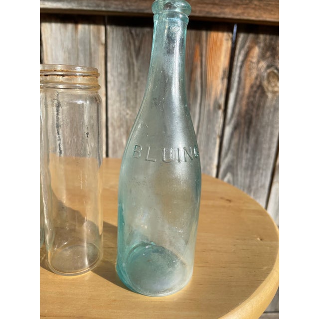 Early 20th Century Large Glass Apothecary Bottle Collection 7 Piece