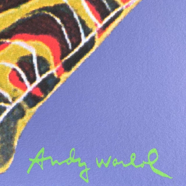 Blue 1986 Carnegie Museum of Art After Andy Warhol "Authentic Cmoa" Lithograph Reproduction For Sale - Image 8 of 11