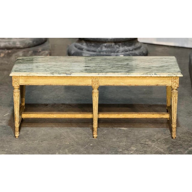 French Coffee Table with Marble Top, 1920s For Sale - Image 18 of 18
