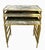 Mid 20th Century Mid Century Brass Nesting Tables in Maison Jansen Style For Sale - Image 5 of 11