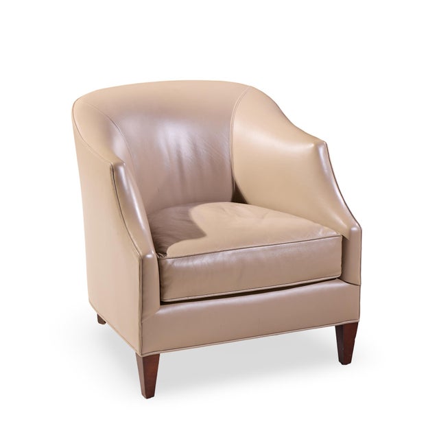 Thomas Pheasant for Baker Furniture Leather Lounge Chair For Sale - Image 9 of 10