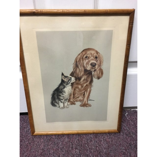 Vintage Marvin Hahn Puppy Kitten Print For Sale - Image 5 of 5