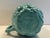 Celadon Vintage MCM Ceramic Serving Pitcher and Drinks Glasses, Celadon Fruit Relief Pattern For Sale - Image 8 of 9