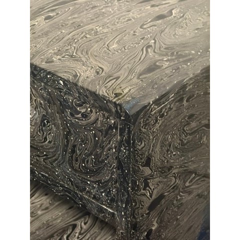 MadeGoods Dresser — Hand-Applied Marbled Lacquer, Hand-Painted Ceramic Knobs, Attributed For Sale In Boston - Image 6 of 8