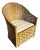 Boho Chic Woven Wicker Lounge Chair For Sale