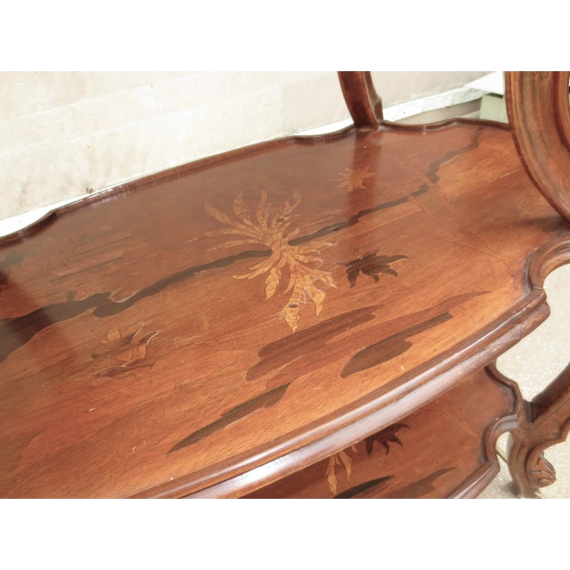 Art Nouveau Three Tier Side Table Circa 1940s For Sale - Image 4 of 12