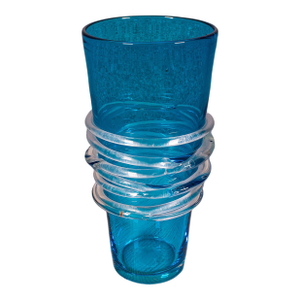 Vintage Murano Display Vase, Italian, Art Glass, Flower Sleeve, Decorative Pot